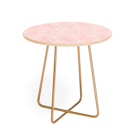 Dash and Ash Stars Above in Coral Round Side Table