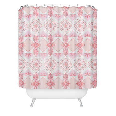 Dash and Ash Strawberry Picnic Shower Curtain