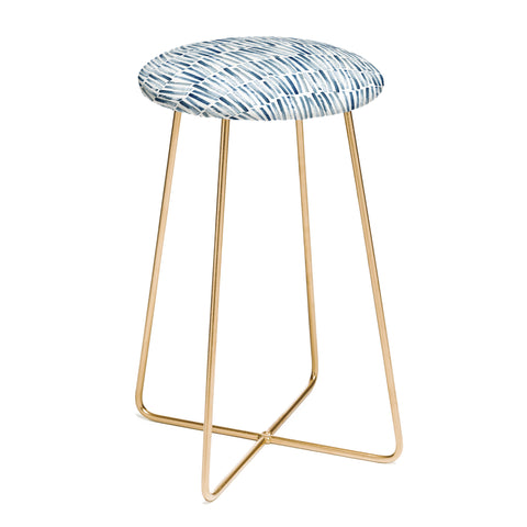 Dash and Ash Strokes and Waves Counter Stool