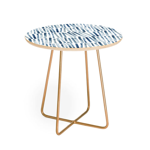 Dash and Ash Strokes and Waves Round Side Table