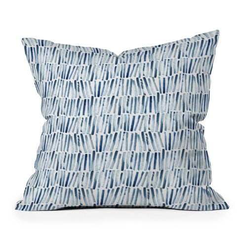 Dash and Ash Strokes and Waves Throw Pillow