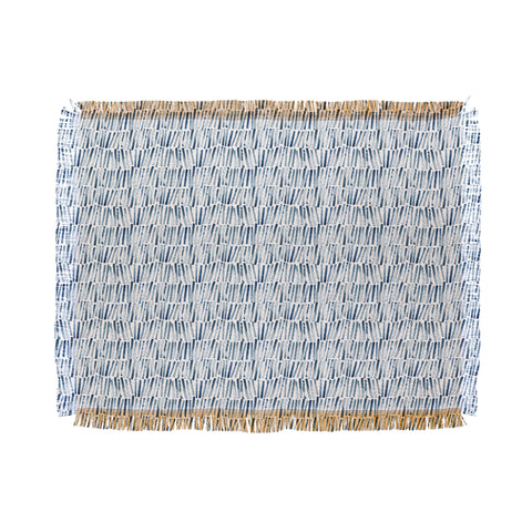 Dash and Ash Strokes and Waves Throw Blanket
