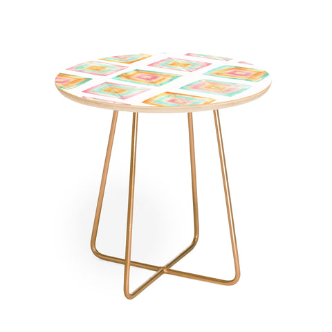 Dash and Ash Summer Diamond Round Side Table