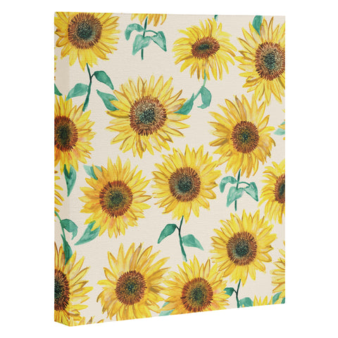 Dash and Ash Sunny Sunflower Art Canvas