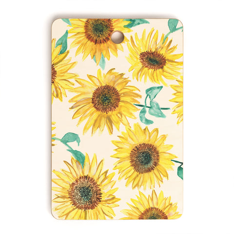 Dash and Ash Sunny Sunflower Cutting Board Rectangle