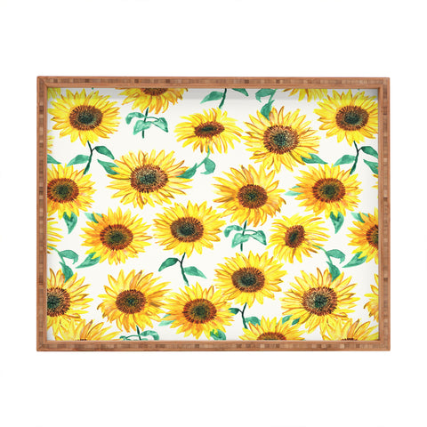 Dash and Ash Sunny Sunflower Rectangular Tray