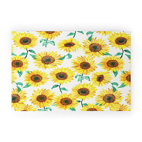 Dash and Ash Sunny Sunflower Welcome Mat