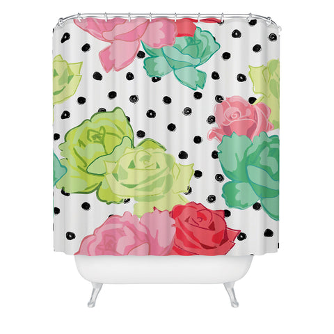 Dash and Ash The Rose Away Shower Curtain