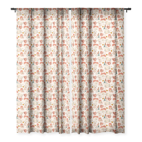 Dash and Ash Woodland Friends Sheer Window Curtain