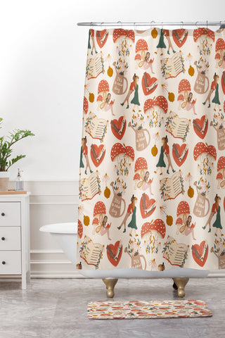 Dash and Ash Woodland Friends Shower Curtain And Mat