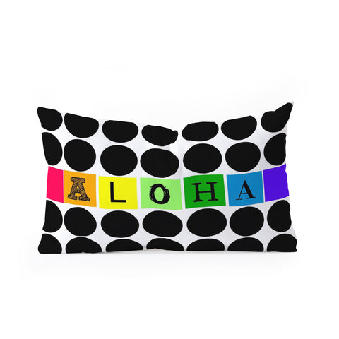 Deb Haugen Aloha dots Oblong Throw Pillow