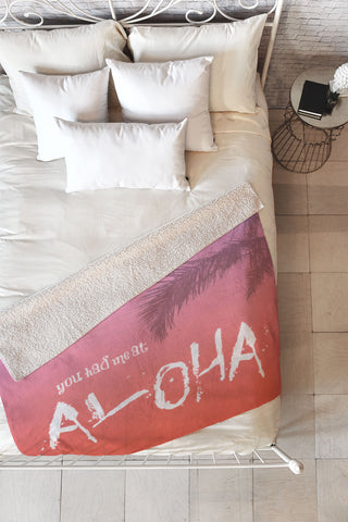 Deb Haugen Aloha Fleece Throw Blanket