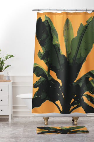 Deb Haugen Bananarama orange Shower Curtain And Mat