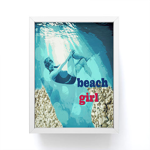 Deb Haugen Beach Girl Red Framed Mini Art Print