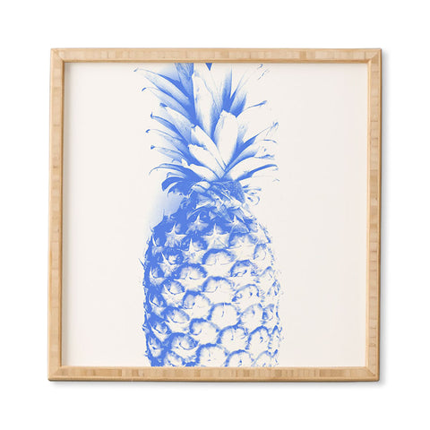 Deb Haugen blu pineapple Framed Wall Art