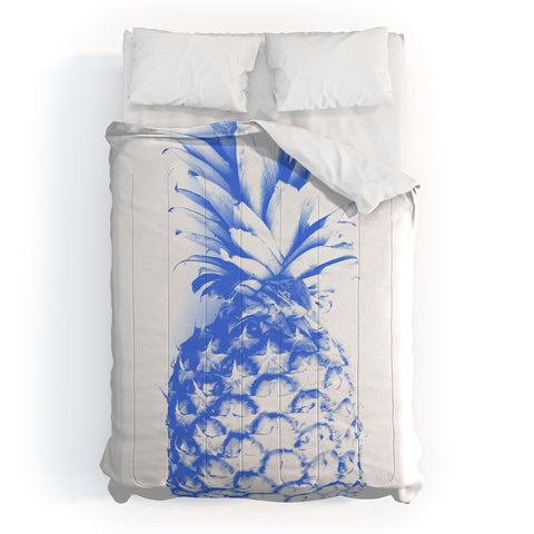 Deb Haugen blu pineapple Comforter