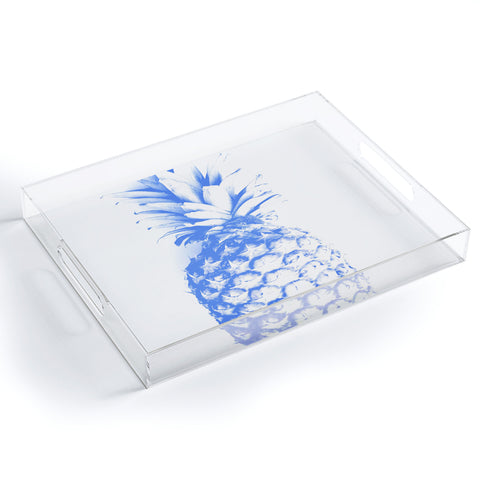 Deb Haugen blu pineapple Acrylic Tray