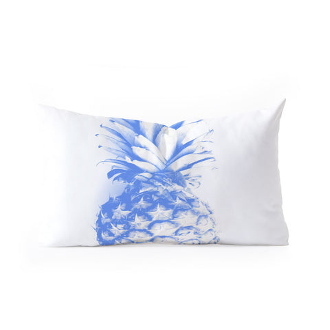 Deb Haugen blu pineapple Oblong Throw Pillow