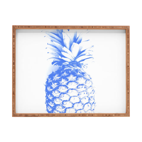 Deb Haugen blu pineapple Rectangular Tray