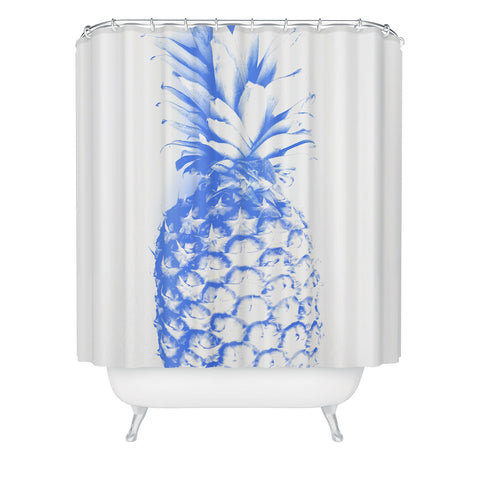 Deb Haugen blu pineapple Shower Curtain