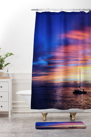 Deb Haugen Come Sail Away Shower Curtain And Mat