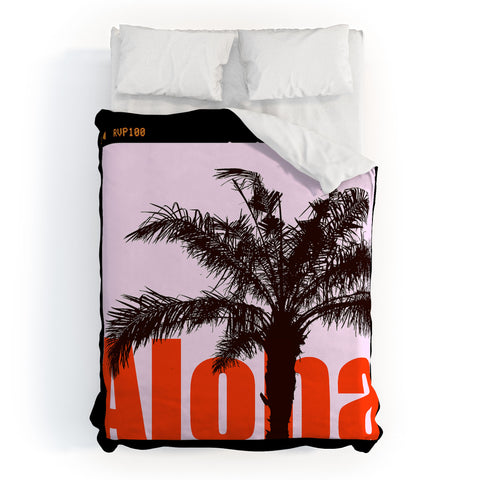 Deb Haugen Fuji Aloha Palm Duvet Cover