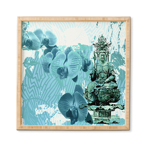 Deb Haugen Garden Corner Turquoise Framed Wall Art