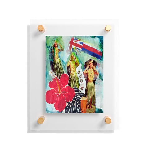 Deb Haugen Hula Flag Floating Acrylic Print