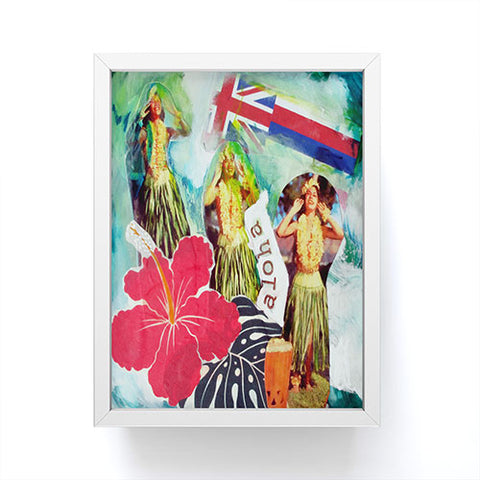 Deb Haugen Hula Flag Framed Mini Art Print