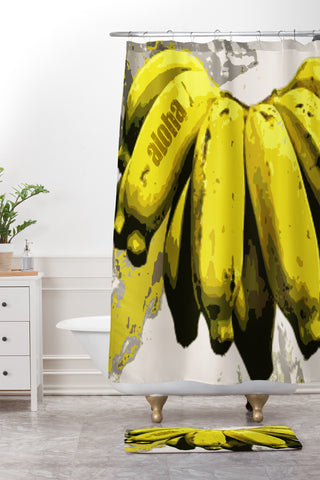 Deb Haugen lucky banana Shower Curtain And Mat