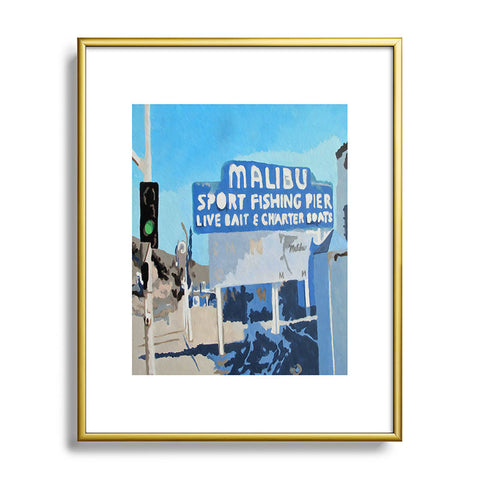 Deb Haugen Malibu Pier Metal Framed Art Print