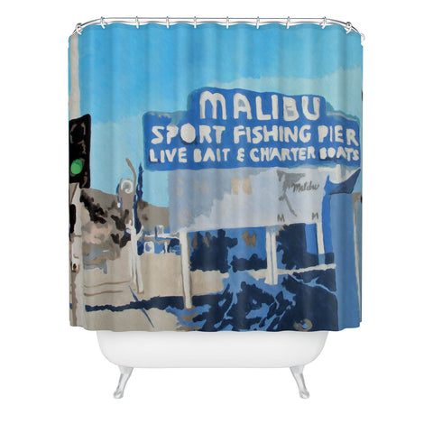 Deb Haugen Malibu Pier Shower Curtain