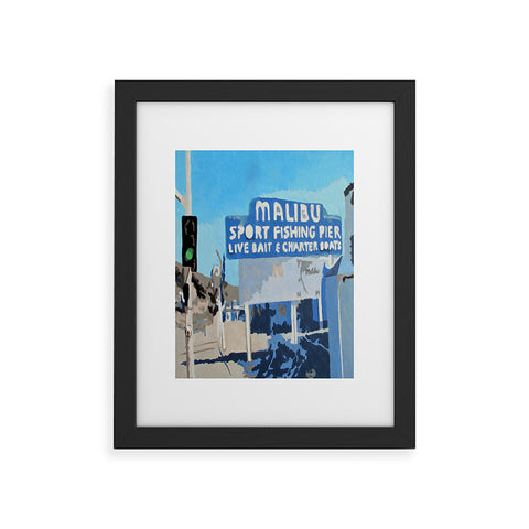 Deb Haugen Malibu Pier Framed Art Print