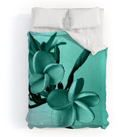 Deb Haugen Mint Plumeria Comforter