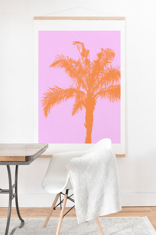 Deb Haugen Orange Palm Art Print And Hanger