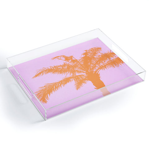 Deb Haugen Orange Palm Acrylic Tray