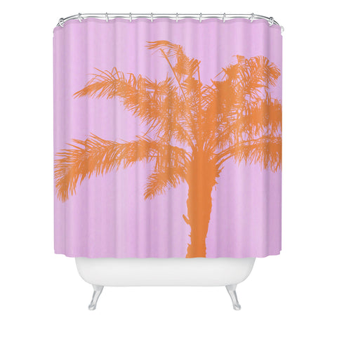 Deb Haugen Orange Palm Shower Curtain