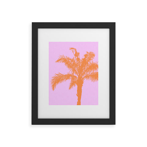 Deb Haugen Orange Palm Framed Art Print