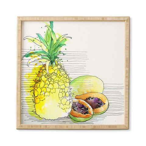 Deb Haugen Pineapple Smoothies Framed Wall Art
