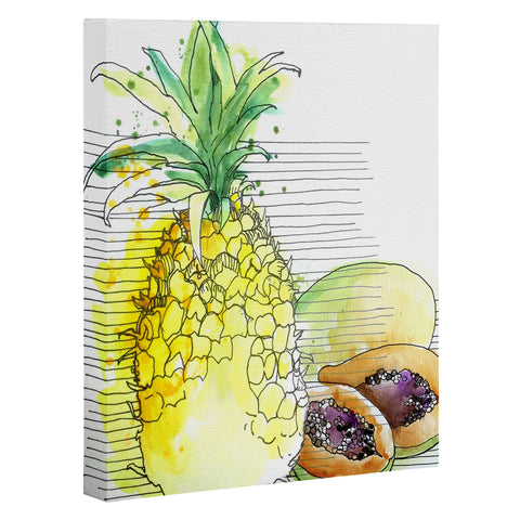 Deb Haugen Pineapple Smoothies Art Canvas