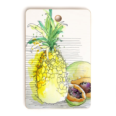 Deb Haugen Pineapple Smoothies Cutting Board Rectangle