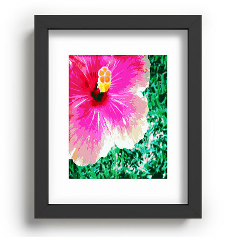 Deb Haugen Pink Hibiscus 2 Recessed Framing Rectangle