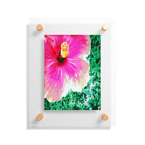 Deb Haugen Pink Hibiscus 2 Floating Acrylic Print