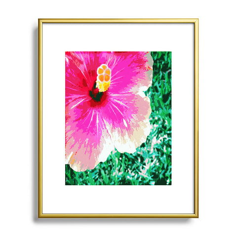 Deb Haugen Pink Hibiscus 2 Metal Framed Art Print