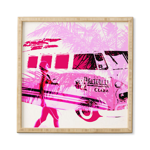 Deb Haugen Pink Surfergirl Framed Wall Art