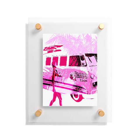Deb Haugen Pink Surfergirl Floating Acrylic Print