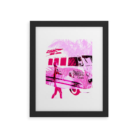 Deb Haugen Pink Surfergirl Framed Art Print