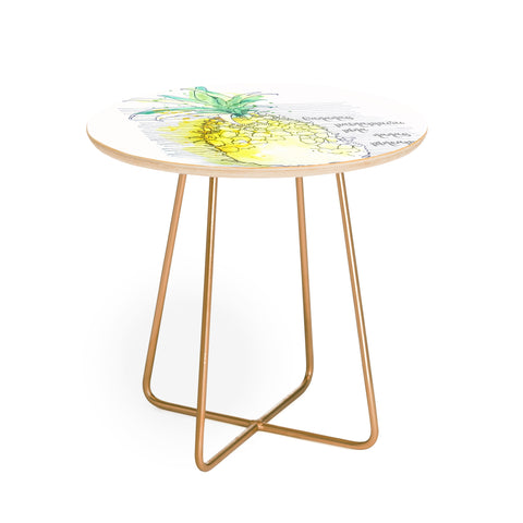 Deb Haugen Pure Pineapple Round Side Table