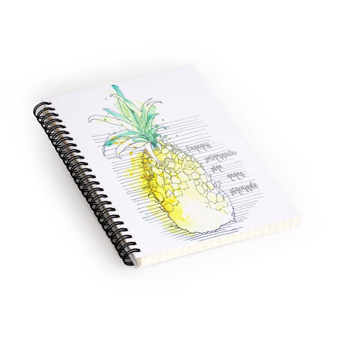 Deb Haugen Pure Pineapple Spiral Notebook