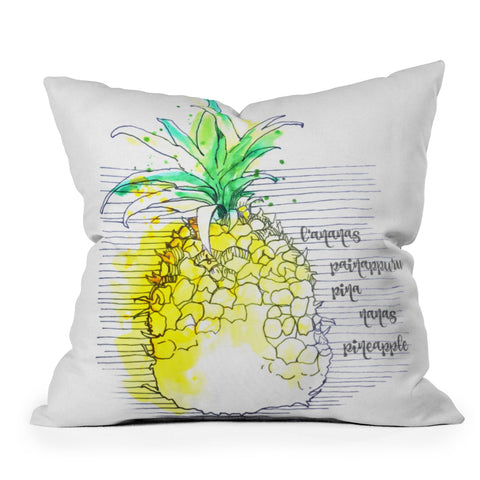 Deb Haugen Pure Pineapple Throw Pillow
